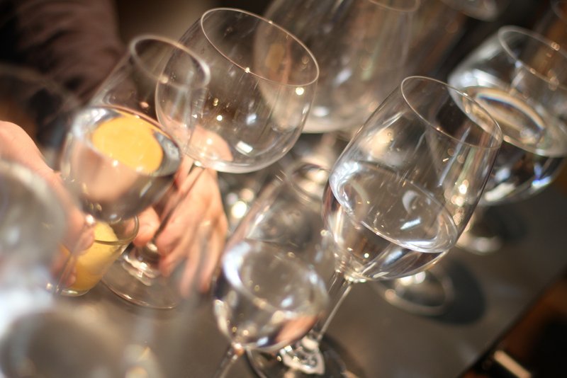 Preparing the glass harp