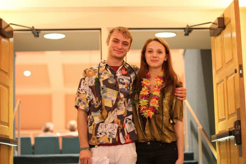 Eli Kapell and Keely Rau helped with ticket sales and ushering